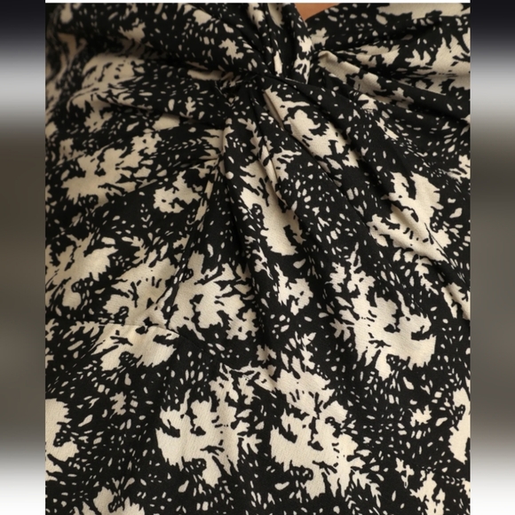 Lulus Found Your Bliss Floral Lace Up Back Fairy Midi Dress Size M NWT - Picture 3 of 11